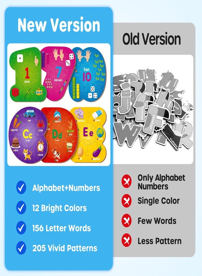 SYNARRY Number and Alphabet Puzzles for Kids Ages 3-5, ABC Learning for Toddlers Ages 3+, Preschool Activities Letter Puzzles Montessori Educational Toys Gifts for 4 5 6 7 8 Year Old Boys Girls - Image 5